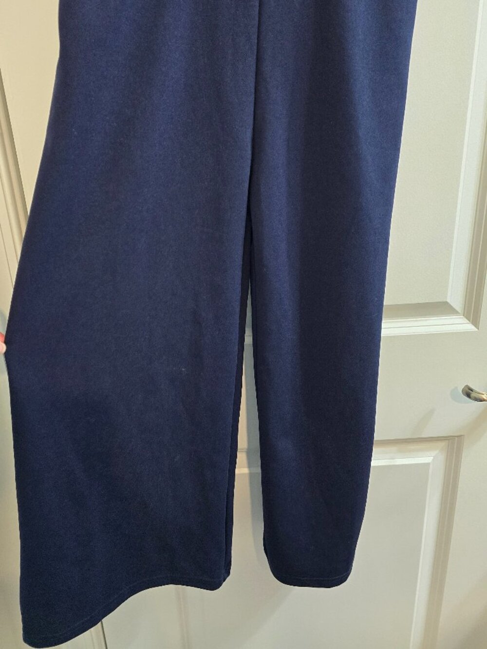 Entro Wide-Leg Pinafore Overalls Jumpsuit - Navy Blue - Picture 5 of 8